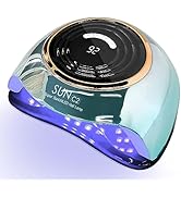 UV Light for Nails 288W Nail Lamp with 63 LED Beads for Gel Polish with LCD Display Auto Sensor a...