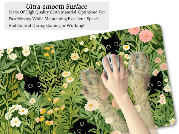 Moonlight Fireflies Deskmat Aesthetic Mousepad