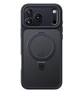 CASEKOO Ultra-Magnetic Stand for iPhone 17 Pro Case, Shockproof Slim, Black | [Military Drop Prot...