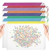 20pcs Mesh Zipper Pouch, Puzzle Storage Bags, A3 17x12 Inches Large Reusable Zipper Pouches for O...
