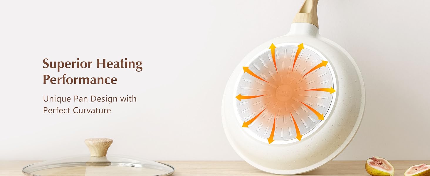 ceramic nonstick frying pan with lid