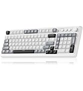 AULA 99 Wireless Keyboard, Custom Computer Keyboard, Tri-Mode Bluetooth 5.0/2.4GHz/USB-C Cute Cre...