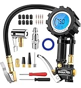 EVOULTES Digital Tire Pressure Gauge with Inflator, 0-250 PSI &amp; 0.1 Res, Heavy Duty Tire Inflator...
