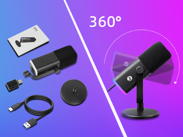 XLR/USB Gaming Microphone for PC