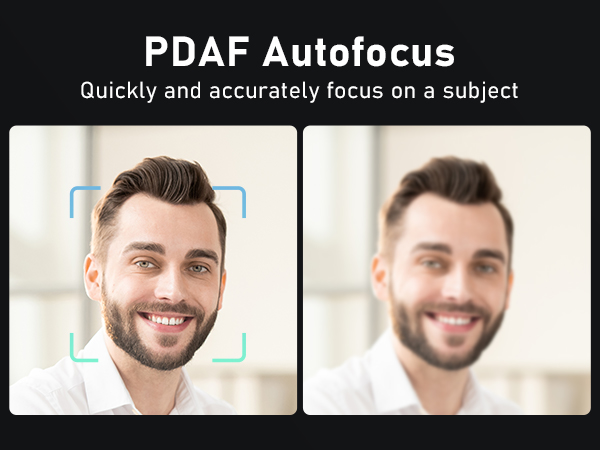 4K Webcam with Lights, PDAF Autofocus Computer Camera for PC/Mac, Web cam with Microphon