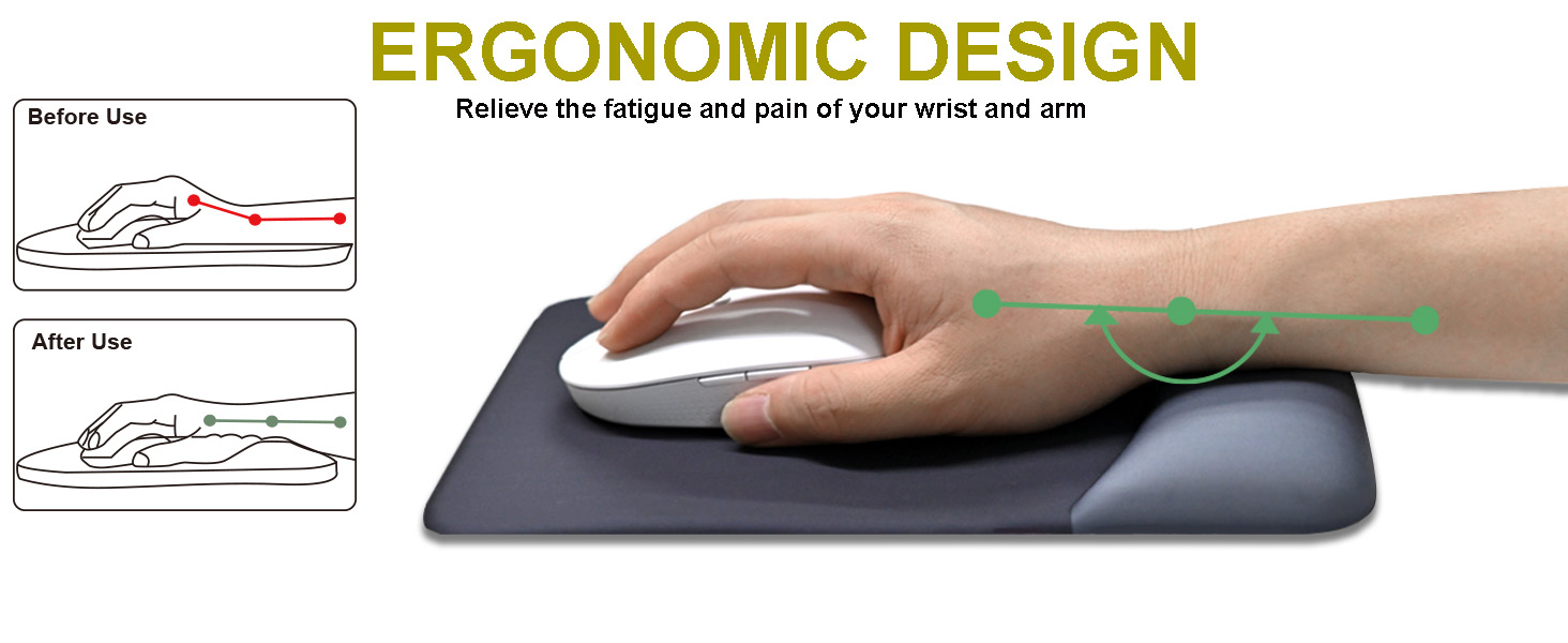 mouse pad with gel wrist rest