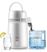 VEVOR Water Distiller, 1.1 Gal Distilled Water Machine, 750W Pure Water Distilling w/BPA Free Pla...