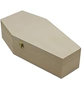 Creative Hobbies Large 12 Inch Halloween Coffin Box, Fillable Hinged Box for Halloween Décor, Par...