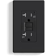 ELEGRP GFCI Outlet Outdoor, 20 Amp Self-Test GFI Electrical Outlet with Thinner Design, Weather &...