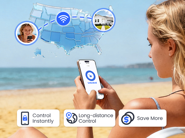 keyless entry door lock with handle Bulit in WIFI