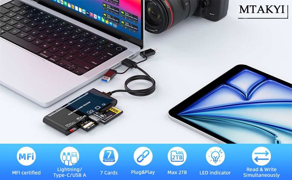 7 in 3 Multi Memory Card Reader
