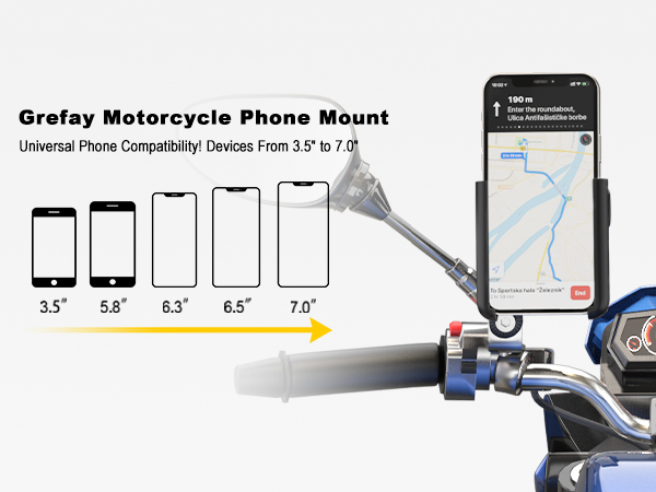 PB05ET Motorcycle Mirror Phone Mount