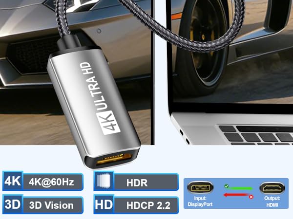 4k display port to hdmi adapter