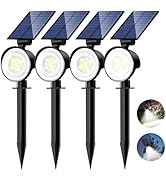 nipify Solar Lights Outdoor Waterproof, Spot Lights- 4 Pack/53 LED/3 Modes Solar Powered Spotligh...