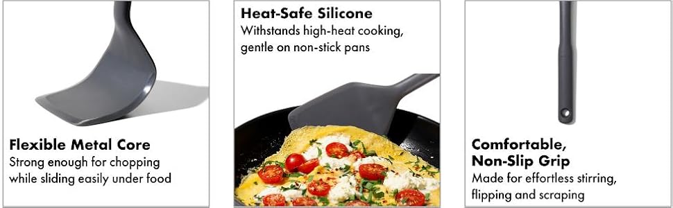 OXO Good Grips Silicone Turner - Peppercorn