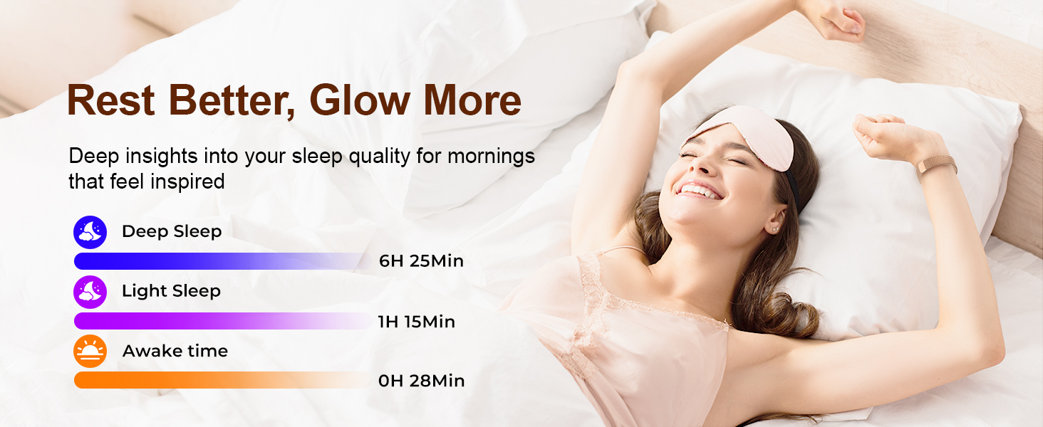 Sleep Quality Monitor with Deep Sleep and Light Sleep Insights
