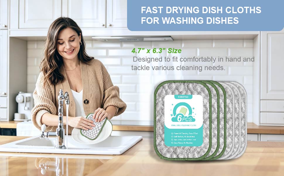FAST DRYING DISH CLOTHS FOR WASHING DISHES