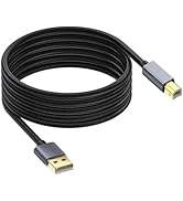 Danfetsoy USB 2.0 Printer Cable 10ft, USB B to A Cable Male to Male for Printer, Scanner, DJ Cont...