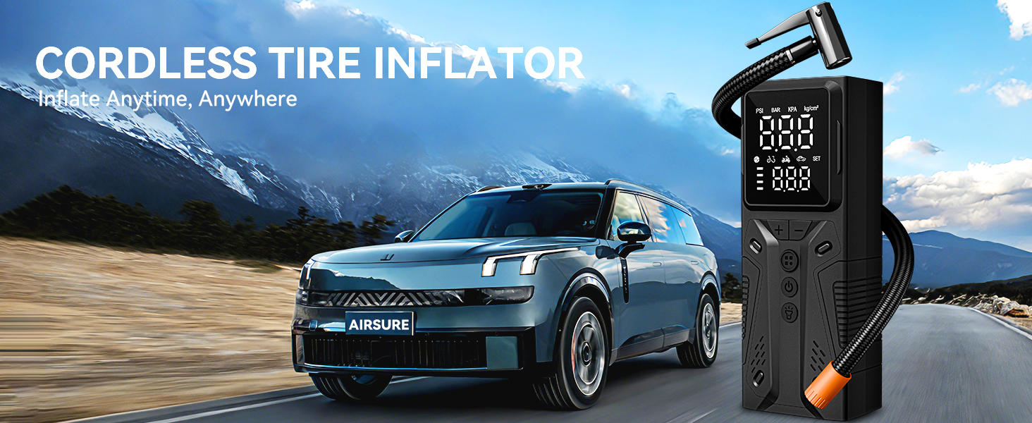 cordless air pump for car tires