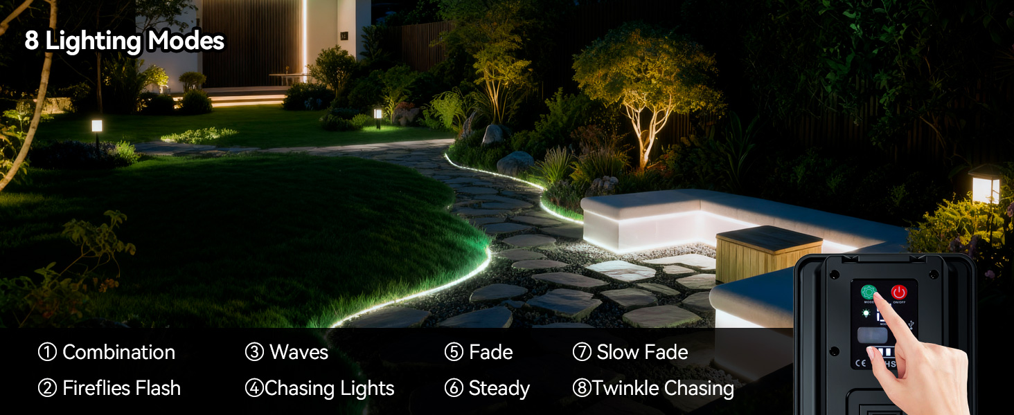 solar led strip lights outdoor