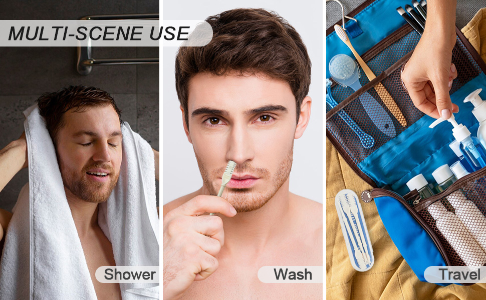 Nose hair cutter gently rotates along the inner wall to shave off unwanted nose hairs