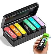 Betife Removable Travel Pill Organizer, Weekly Pill Organizer for 1 Time a Day with Easy Sliding ...