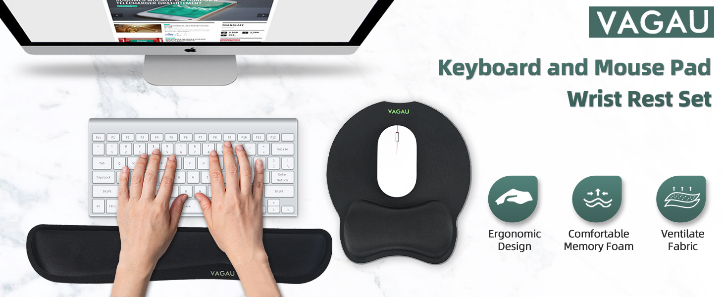 Keyboard and Mouse Pad Wrist Rest