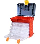 BIG RED AG2154CR Tackle Box Organizer: Portable Storage Tool Box with 4 Drawers and 19 Compartmen...