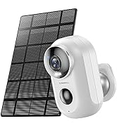 ZUMIMALL 2K Solar Camera Security Outdoor, Solar Powered Battery Operated Wireless FHD Outside Su...