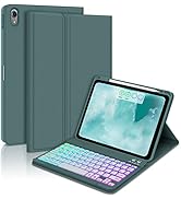 GOOJODOQ 7 Colors Backlit Keyboard Case for iPad Air 5th/4th Gen 2022/2020 10.9 inch -Detachable ...