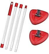 Hezane Mop Handle for O Cedar,2 Spin Mop Base for Ocedar, Mop Stick Pole Handle Adjustable 30-58