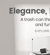 ELPHECO Square 13 Gallon Trash Can with lid Sensor Tall Kitchen touchless Automatic Trash bin Gar...