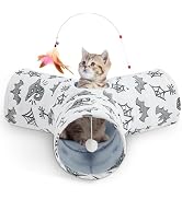 Tempcore Pet Cat Tunnel Tube Cat Toy 3 Way Collapsible, Cat Tunnels for Indoor Cats Self-Luminous...