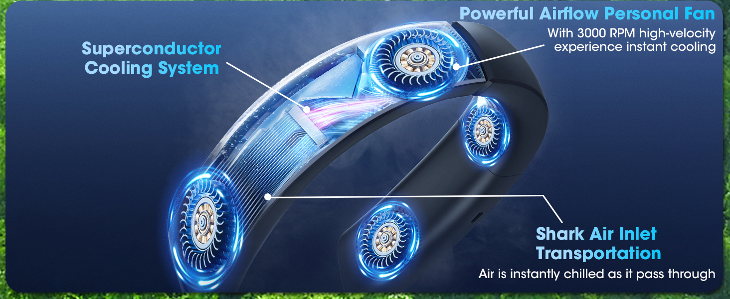 neck fan rechargable portable neck fan foldable neck fan personal fan neck fans that blow cold air