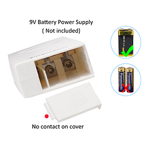 powered by 1 unit 9V battery for topvico water leak detectors