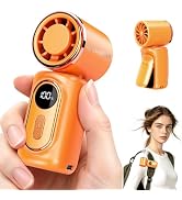 Coolhill Portable Clip-On Mini Fan Handheld Turbo Fan 3000mA 14500 RPM | 5-speed adjustable high-...