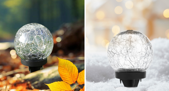 Solar Globe Lights Outdoor Waterproof