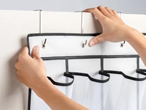 35 Pockets Over the Door Shoe Organizer