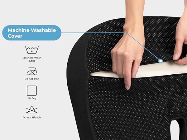 Seat Cushion Pillow - Machine Washable Cover