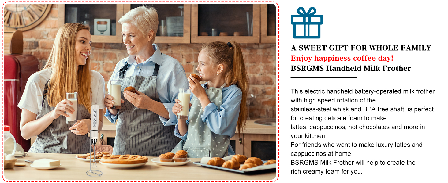 Milk Frother Handheld for Coffee