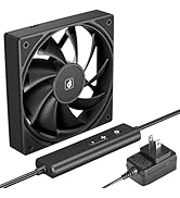 upHere 120mm DC Fan High Performance Silent Fan with 5 Adjustable Wind speeds for Computer / PS4 ...
