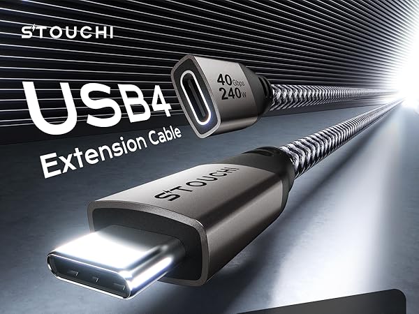 usb4 c female to usb c male cable