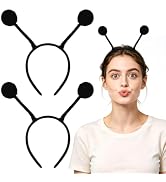 DIYASY 2 Pcs Halloween Antenna Butterfly Headband, Bendable Alien Hairband | Costume Cosplay Acce...