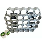 Storage Theory K Cup Storage Organizer - Wall Mounted K Pod Holder with Peel-and-Stick Installati...