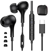USB C Headphone, Voice Changer Earbuds Wired with Mic, Karaoke Type-C Earphone with Case Deep Bas...