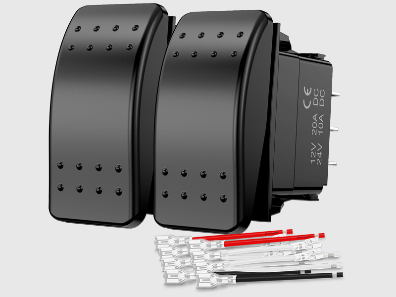 6 Pin On-Off-On Rocker Switch