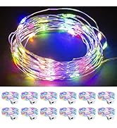 chzk Fairy Lights Battery Operated, 12 Pack 7FT 20 LED Mini String Lights Twinkle Lights for Chri...