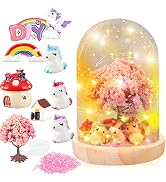 MINGKIDS Unicorns Gifts for 4-9 Year Old Girls,Build Your Own Night Light Unicorn Craft Kit for K...