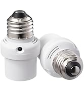 DEWENWILS Light Sensor Socket, E26/E27 Socket Adapter, Automatic Dusk to Dawn, Double Sensors for...
