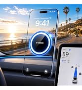 TORRAS Stow Tesla Phone Mount [Hidden &amp; Strong Magnet] 360°Rotation Foldable Tesla Phone Holder F...
